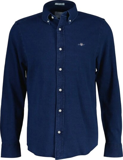 Gant Reg Indigo Pique Jersey Shirt MID BLUE 3XL