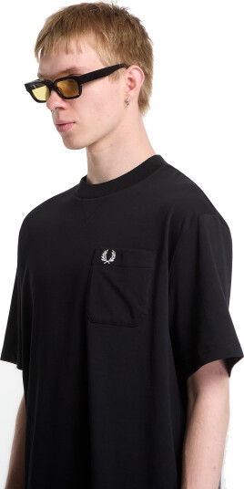Fred Perry Pocket Detail T Shirt Black M