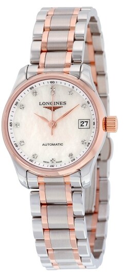 Longines Dameklokke L2.128.5.89.7 Master Hvit/Stål Ø25.5 mm