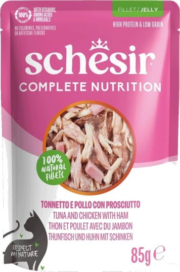 Schesir Våtfôr C&B Tuna & Ham In Jelly Pouch Chicken 85 G