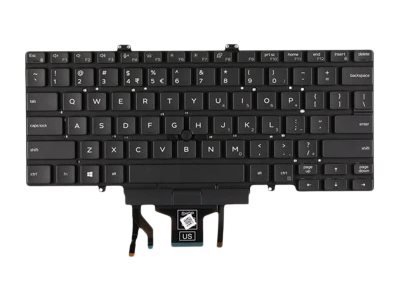 Dell - Erstatningstastatur For Bærbar Pc - Bakbelysning - Qwerty - Internasjonal Engelsk / Kanadisk Fransk - Oppusset - For Latitude 5410, 5411