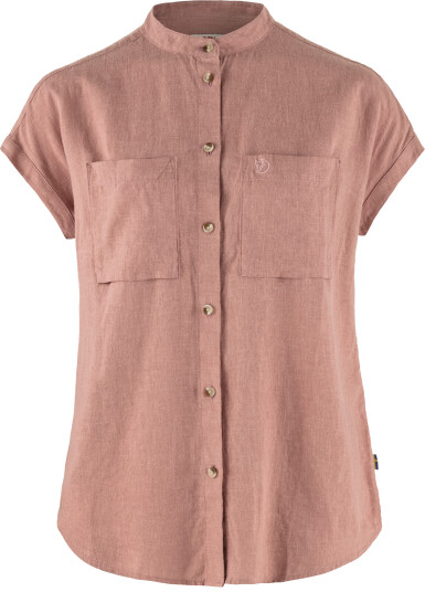 Fjellreven Women's Övik Hemp Shirt Short Sleeve Dusty Rose XS