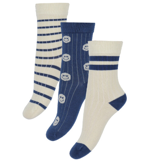 minipop® Cobalt Mix Season Bambus Strømper 3-Pakning 19-22