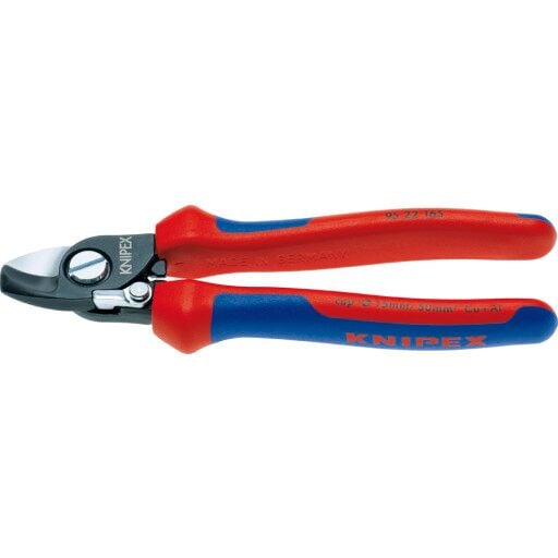 Knipex 165mm Kabelsaks med Åpningsfjær og Flerkomponentgrep