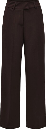 Gina Tricot High Waist Suit Trousers   Brown   S