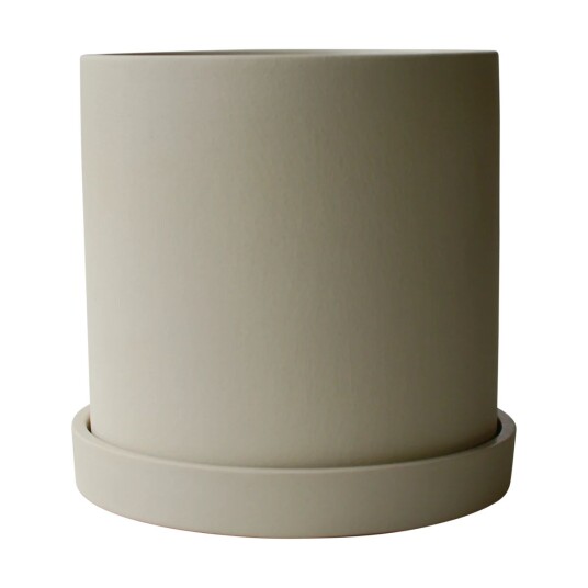 Dbkd Grow krukke med fat Ø13 cm Sandy creme
