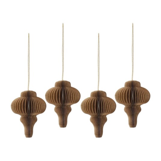 Scandi Living Spira juletrekuler 4-pakning Natural