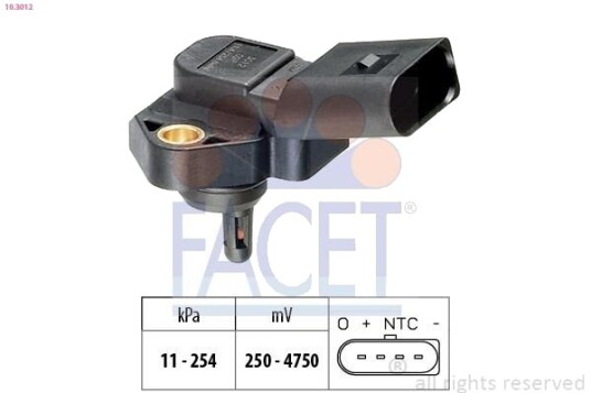FACET 10.3012 Lufttrykksensor, høydetilpasning FACET 10.3012 Lufttrykksensor, høydetilpasning