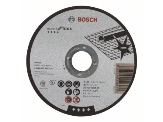Bosch 125mm Kappeskive for Metall med Flatt Senter Bosch 125mm Kappeskive for Metall med Flatt Senter