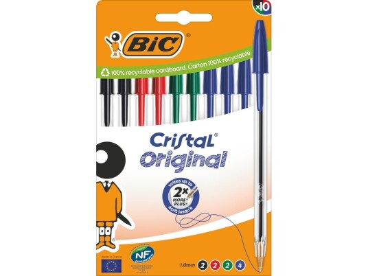 Kulepenn Bic Cristal medium ass 10