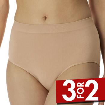 Schiesser Truser Retro Slip Beige polyamid Large Dame