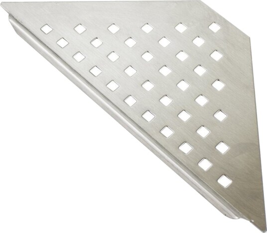 DESIGN HJØRNEHYLLE N°7 FOR DUSJ 1MM BØRSTET STÅL