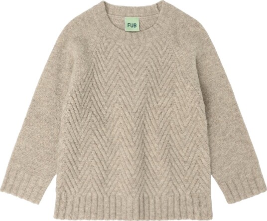 FUB Genser Strikk Ull Havremelert FUB 110 Genser Beige