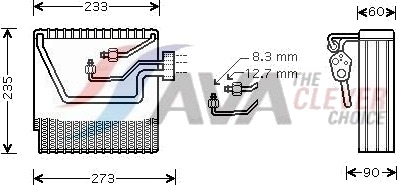 AVA COOLING SYSTEMS VOV111 Fordamper, klimaanlegg