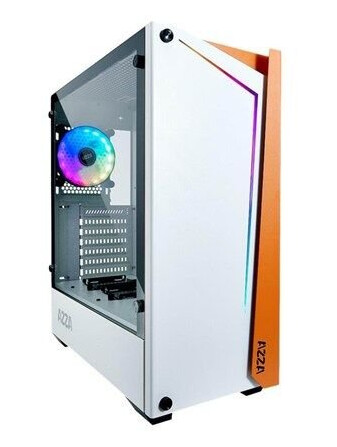 AZZA Apollo 430 Midi Tower Kabinett med Herdet Glass - Hvit AZZA Apollo 430 Midi Tower Kabinett med Herdet Glass - Hvit