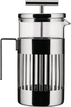 Alessi Press Filter Coffee Maker Kaffemaskiner Og Kaffebryggere Aldo Rossi Sølv