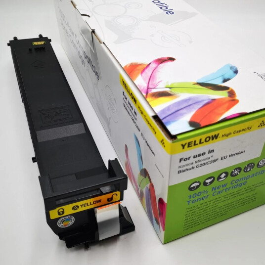 TB Toner Gul (8000 sider) erstatter Konica-Minolta A0DK253/TN318Y TB Premium toner