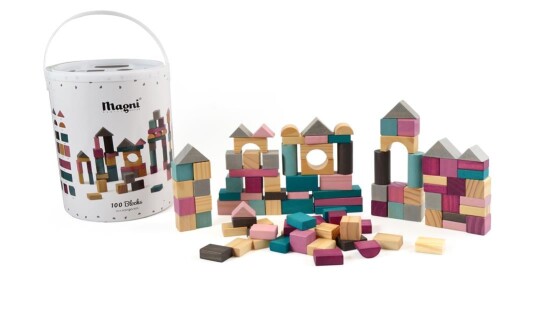 Magni Wooden Building blocks, 100 pcs 2956