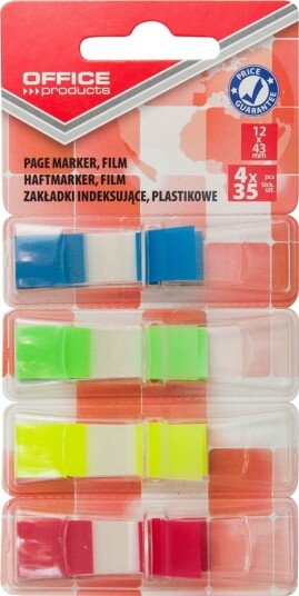 Kontorprodukter Kontorprodukter Indekseringsfaner Pp Standard 12X43mm 4X35 Kort Blister Blanding Av Farger Kontorprodukter Kontorprodukter Indekseringsfaner Pp Standard 12X43mm 4X35 Kort Blister Blanding Av Farger