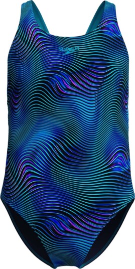 Speedo Print Leaderback One Piece Blue 116