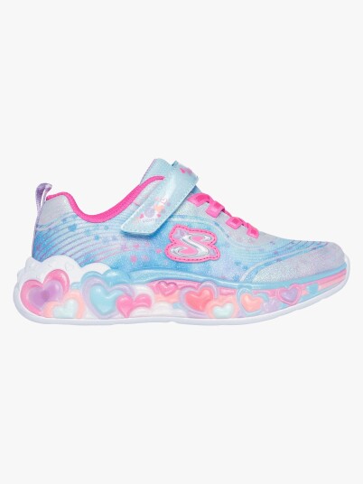 Skechers ETERNAL HEART LIGHTS Blinkende Sneakers Blå 28