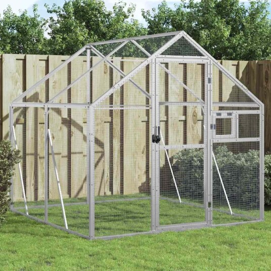 Vidaxl Fuglehus Sølv 1.79X2X1.85 M Aluminium
