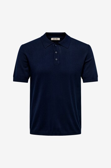 ONLY & SONS Pologenser onsWyler Life Reg 14 SS Polo Knit Blå