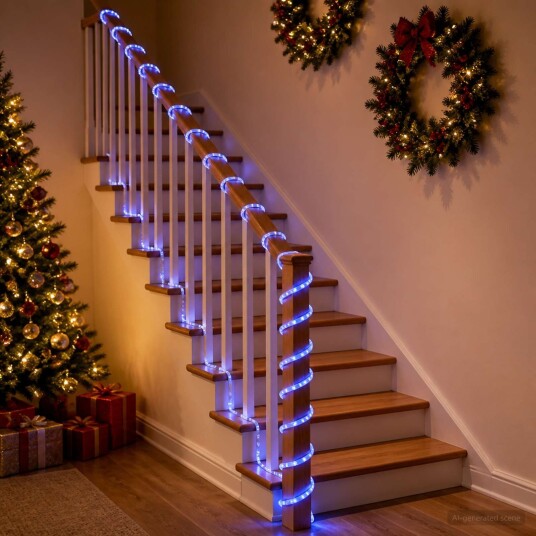 vidaXL LED-lysslange til jul 240 LED-lys Blå 10 m