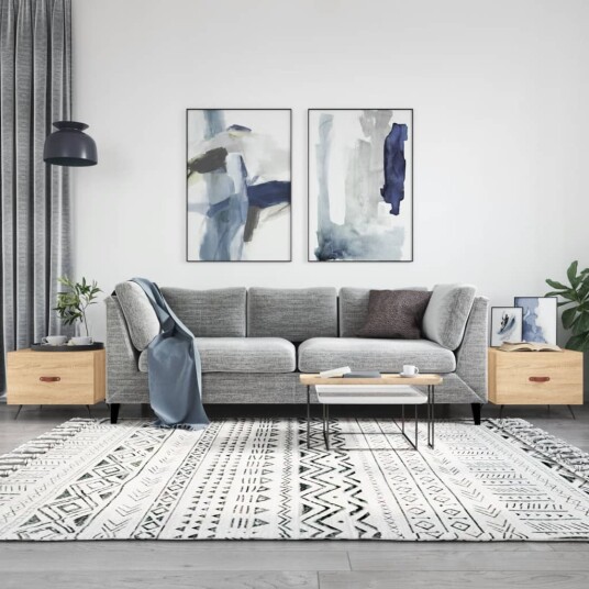 Salongbord 2 stk sonoma eik 50x50x40 cm konstruert tre 8720845428006
