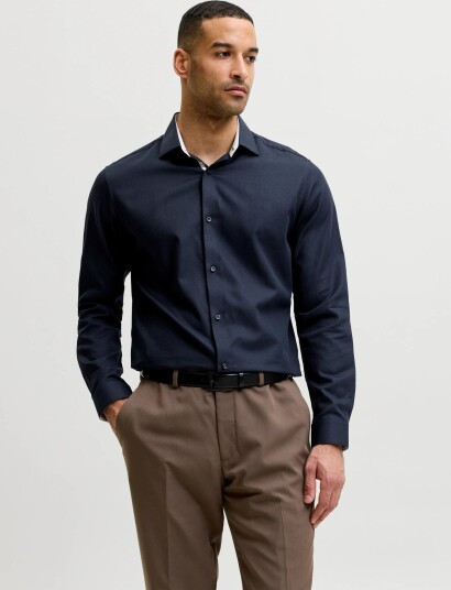 Jack & Jones Jprblaparker Detail L/S Shirt Sn Navy M