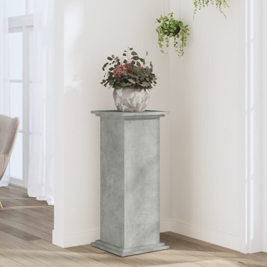 Plantestativ betonggrå 33x33x80 cm konstruert tre Plantestativ betonggrå 33x33x80 cm konstruert tre