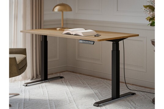 Adrianah Skrivebord 80x150 cm Brun/Svart
