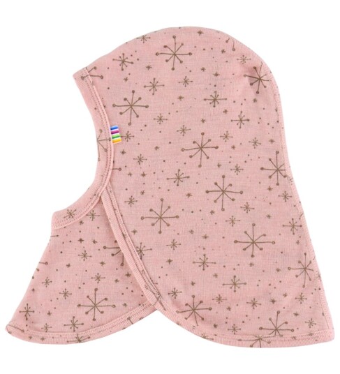 Joha Balaclava Ull 2 lags Rosa m. Stjerner Joha 41 cm Balaclava dobbel