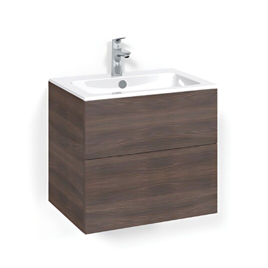 Macro Design Crown Plain Servantskap 2 Skuff - med Light Servant Brun ask / 60cm 14