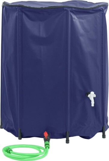  Vanntank med kran sammenleggbar 1250 L PVC