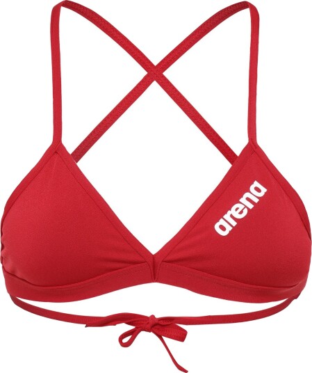 Arena Women"s Team Swim Top Tie Back Solid Red 38