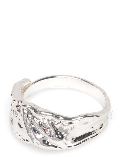 Pilgrim Sol Organic Shaped Crystal Ring Silver-Plated - Silver - ONE SIZE