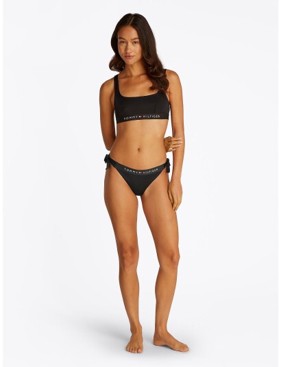 Tommy Hilfiger Side Tie Cheeky Bikini - Black - M