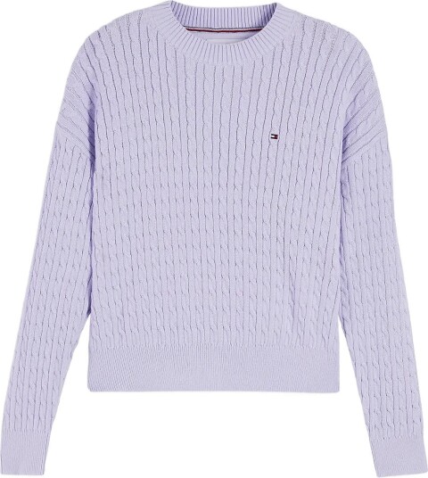 Tommy Hilfiger Cable Sweater LAVENDER ICE 128