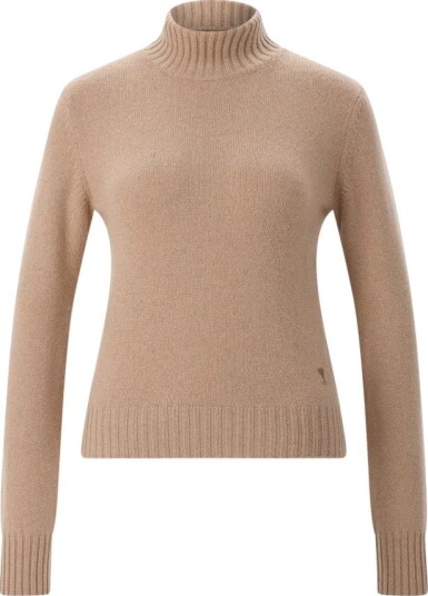 Ami Paris Dame Strikkevarer Beige M, Ami Paris Dame Strikkevarer Beige M,
