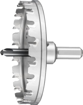 Pferd Tc Hole Cutter Flat Version 8 Mm, Shank Dia. 12 Mm, 10 Cm