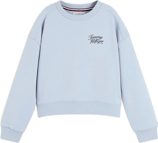 Tommy Hilfiger Tommy Script Printed Sweatshirt SKY BLUE 152 Tommy Hilfiger Tommy Script Printed Sweatshirt SKY BLUE 152