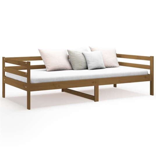 vidaXL Dagseng honningbrun 90x190 cm heltre furu