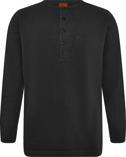 Nudie Jeans Ls Henley Washed Antracite   Grey   X L