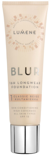 Lumene Blur 16H Foundation med SPF 15 - 1 Classic Beige, 30 ml