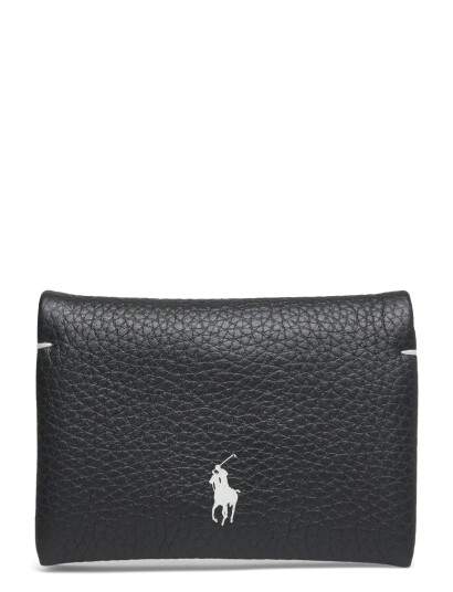 Polo Ralph Lauren Polo Play Leather Snap Card Case - Black - ONE SIZE
