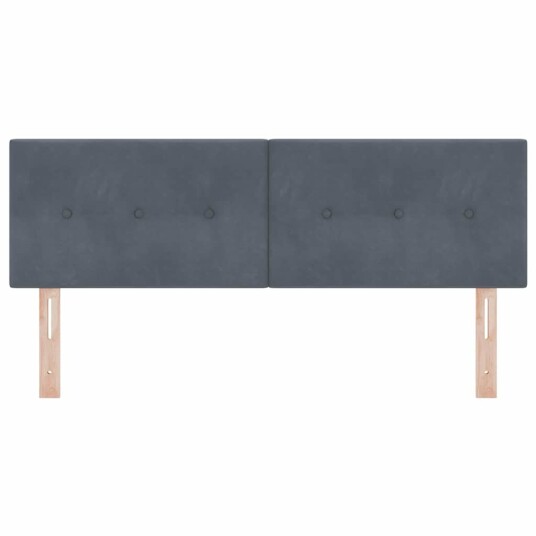 LED Hodegavl Med Knapper Grå 72 cm Fløyel