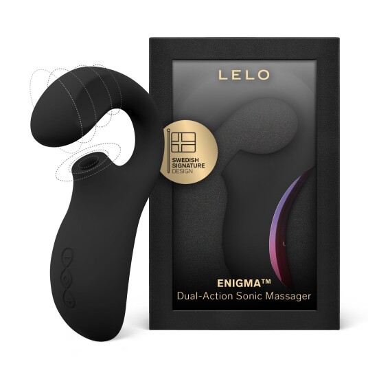 Lelo Enigma Dual-Action Sonic Massager      - Svart