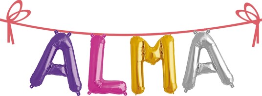 Ballonggirlander Folie Navn - Alma