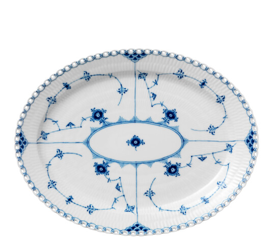 Royal Copenhagen Musselmalt Helblonde fat ovalt 36 cm Royal Copenhagen Musselmalt Helblonde fat ovalt 36 cm